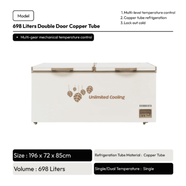 698 Liters (Double Door)