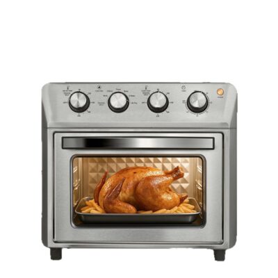 25L Stainless Steel Air Fryer Oven with Top/Bottom Heat & Rotisserie