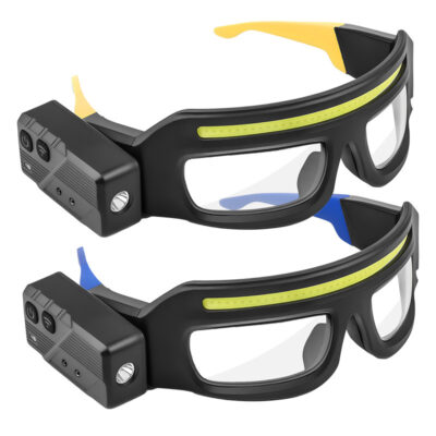 Sensor Glasses Headlamp — Dual Light, IPX4, Type‑C Rechargeable